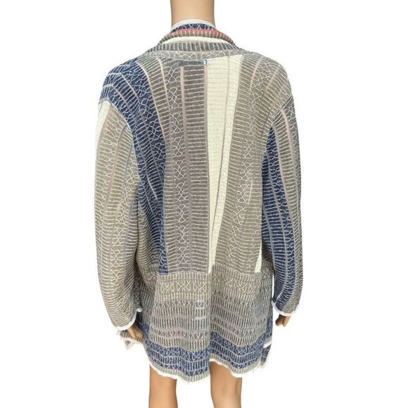 NIC+ZOE linen blend open front Cardigan sweater Size 1X - Picture 3 of 7